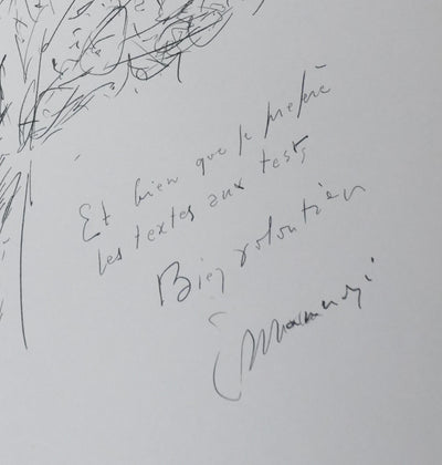 Autographe original de Eugène MANNONI (photo de détail 2) - Crédit photo : Galerie Art.Paris