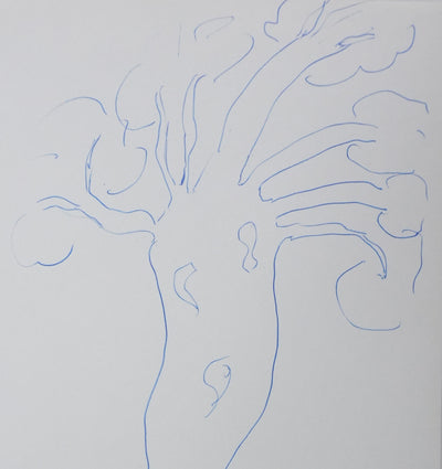 Jean-Louis BERNARD : L'arbre dansant, Autographe et dessin original signé