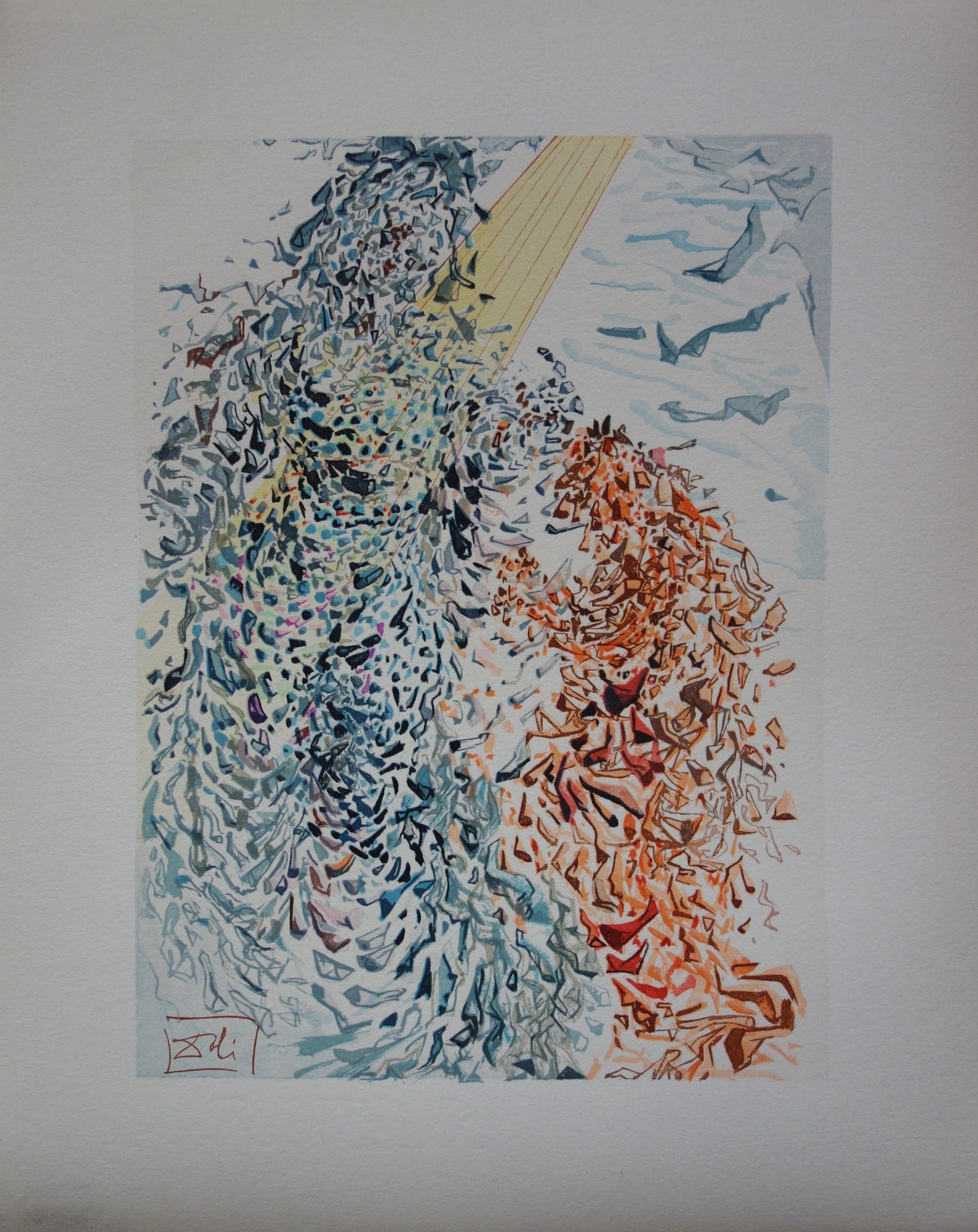 Salvador DALI : Divine Comédie, Opposition, Gravure sur bois originale ...