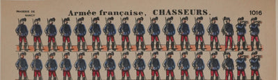 Imagerie de Nancy : Les chasseurs de l'Armée française, Gravure originale