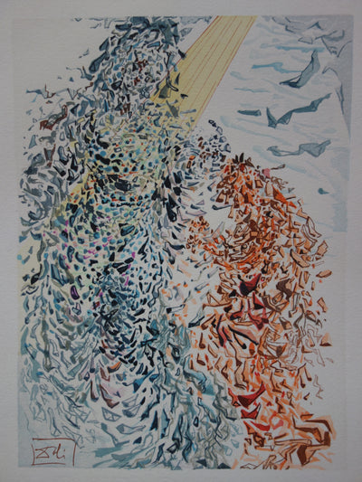 Salvador DALI : Opposition, Bois gravé original signé