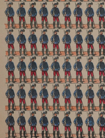Imagerie de Nancy : Les chasseurs de l'Armée française, Gravure originale
