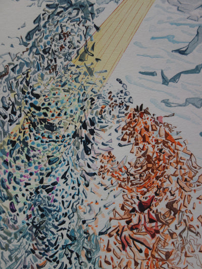 Salvador DALI : Opposition, Bois gravé original signé