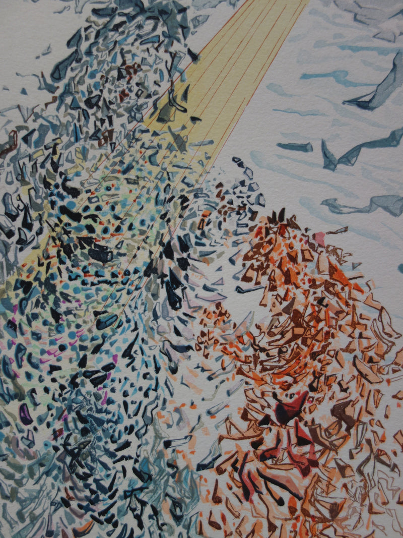 Salvador DALI : Opposition, Bois gravé original signé
