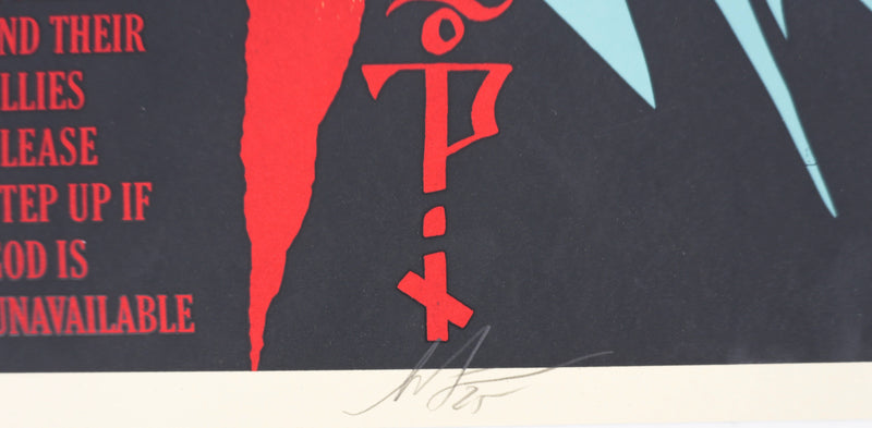 Shepard FAIREY (Obey) : God Save Abortion, Sérigraphie originale signée