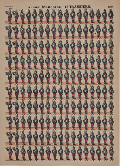 Imagerie de Nancy : L'armée français, Gravure originale
