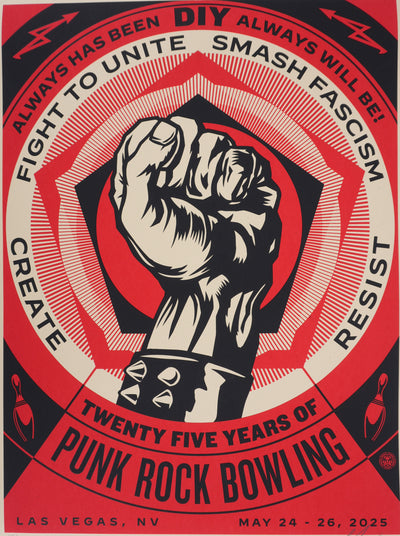 Shepard FAIREY (Obey) : Punk Rock Bowling, Sérigraphie originale signée