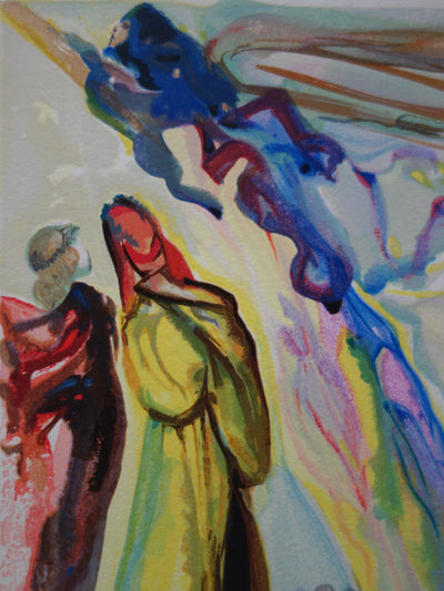 Salvador DALI : Apparition de l'ancêtre, Bois gravé original signé