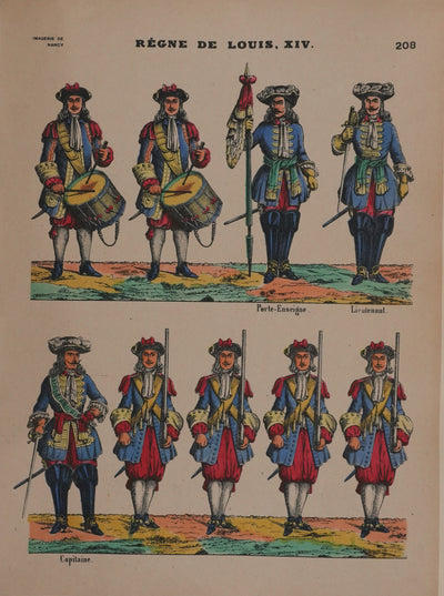 Imagerie de Nancy : L'armée de Louis XIV, Gravure originale
