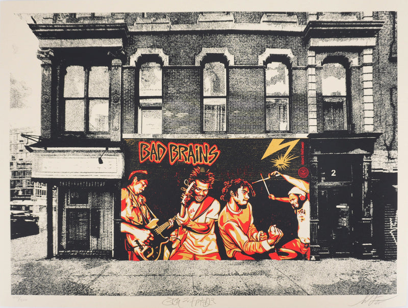 Shepard FAIREY (Obey) : Bad Brains Bowery and Bleecker, Sérigraphie originale signée