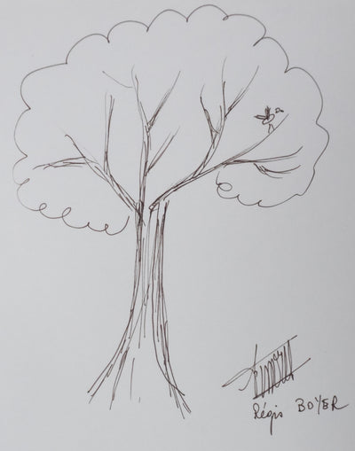 Autographe original de Régis BOYER (photo de détail 3) - Crédit photo : Galerie Art.Paris