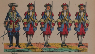 Imagerie de Nancy : L'armée de Louis XIV, Gravure originale
