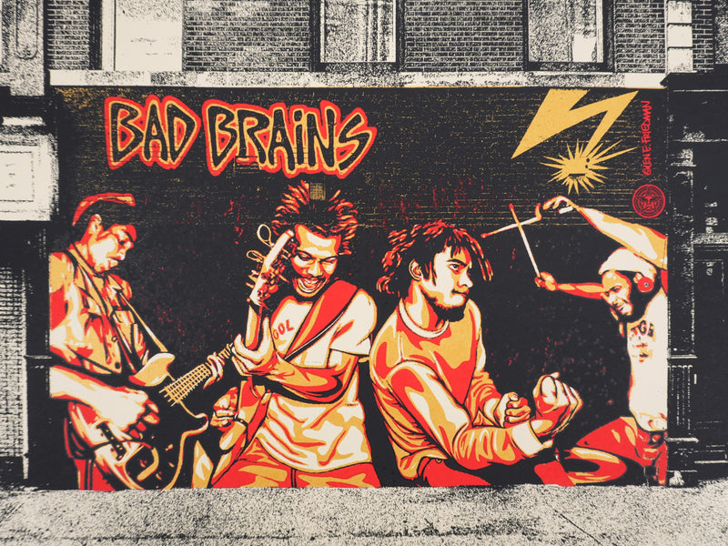 Shepard FAIREY (Obey) : Bad Brains Bowery and Bleecker, Sérigraphie originale signée
