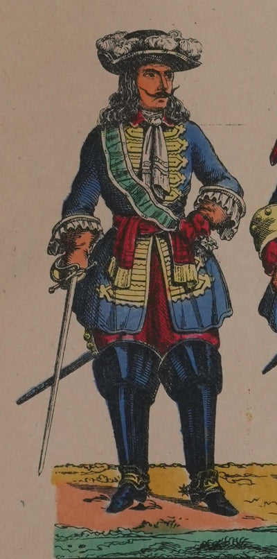 Imagerie de Nancy : L'armée de Louis XIV, Gravure originale