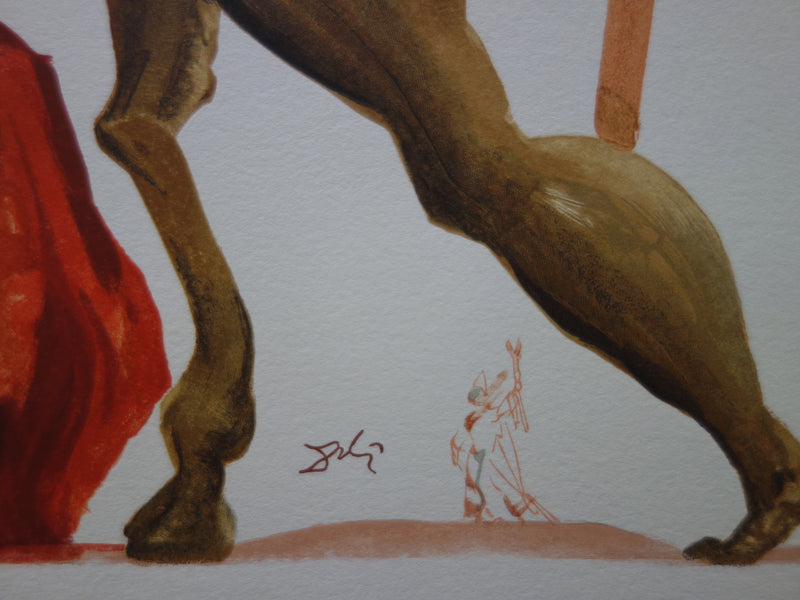 Salvador DALI : Les traitres envers leurs hôtes, Bois gravé original signé