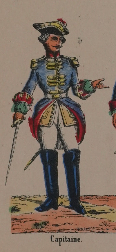 Imagerie de Nancy : Gardes de Louis XV, Gravure originale