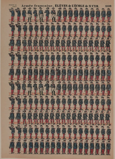 Imagerie de Nancy : Les Saint-cyriens, Gravure originale