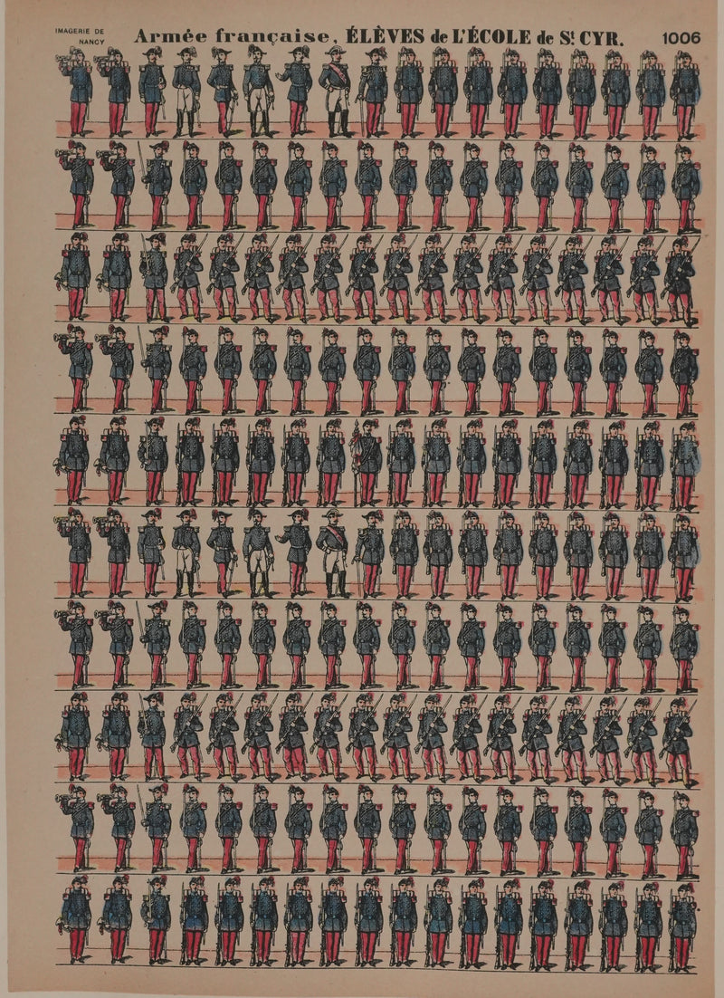 Imagerie de Nancy : Les Saint-cyriens, Gravure originale