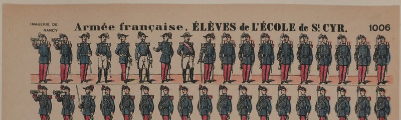 Imagerie de Nancy : Les Saint-cyriens, Gravure originale