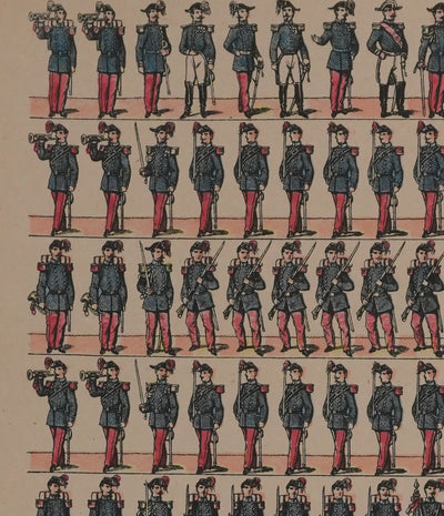 Imagerie de Nancy : Les Saint-cyriens, Gravure originale