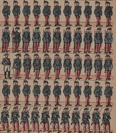 Imagerie de Nancy : Les Saint-cyriens, Gravure originale