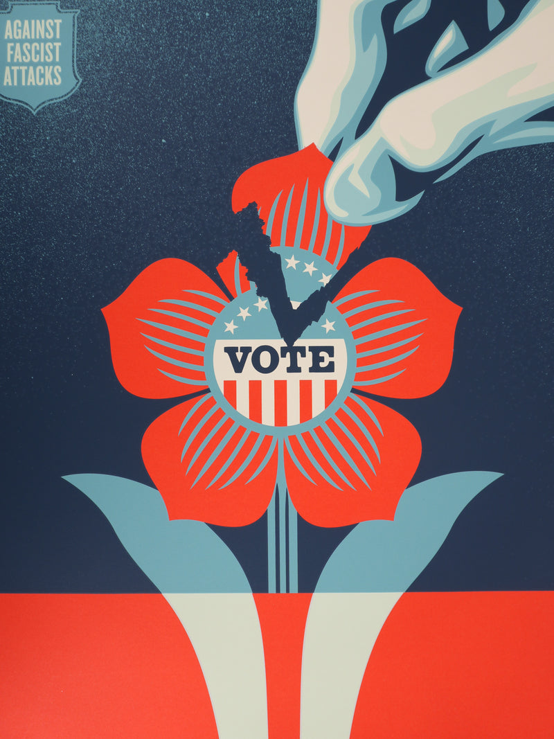 Shepard FAIREY (Obey) : Defend Democraty (large), Sérigraphie originale signée