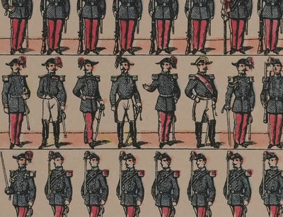 Imagerie de Nancy : Les Saint-cyriens, Gravure originale