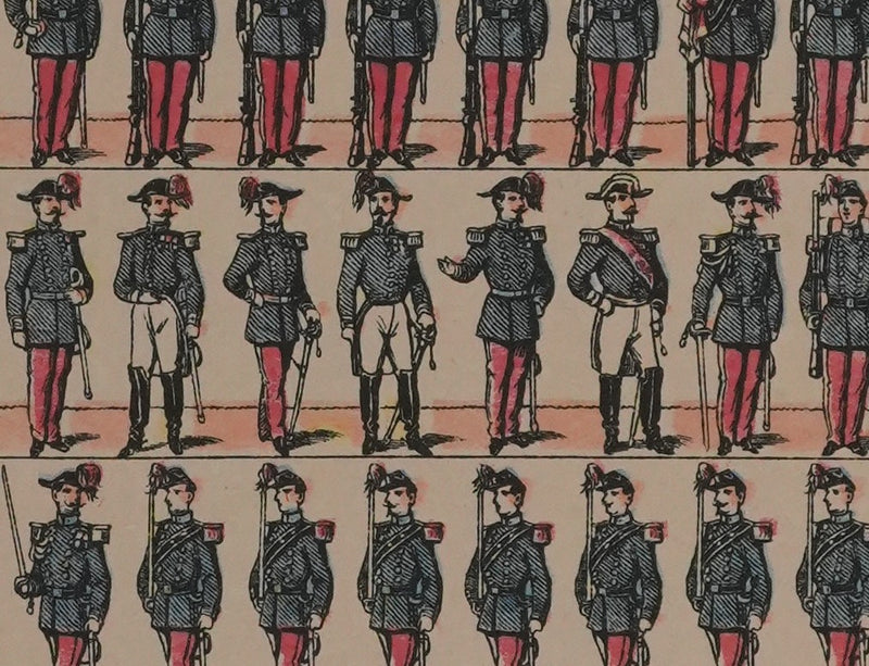 Imagerie de Nancy : Les Saint-cyriens, Gravure originale