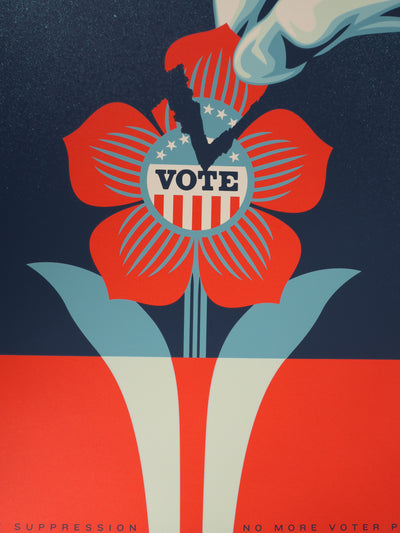 Shepard FAIREY (Obey) : Defend Democraty (large), Sérigraphie originale signée