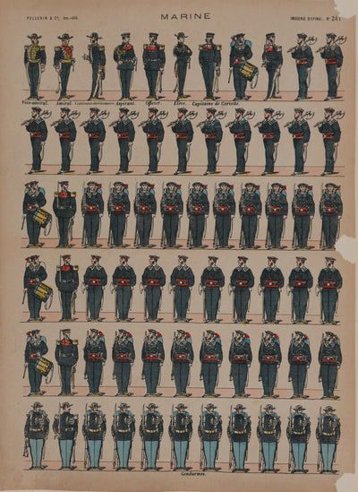 Imagerie d'Epinal : Les marins, Gravure originale