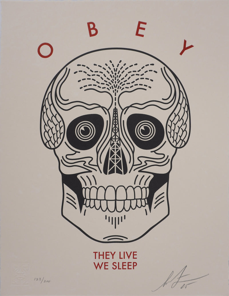 Shepard FAIREY : They Live We Sleep, Gravure originale signée