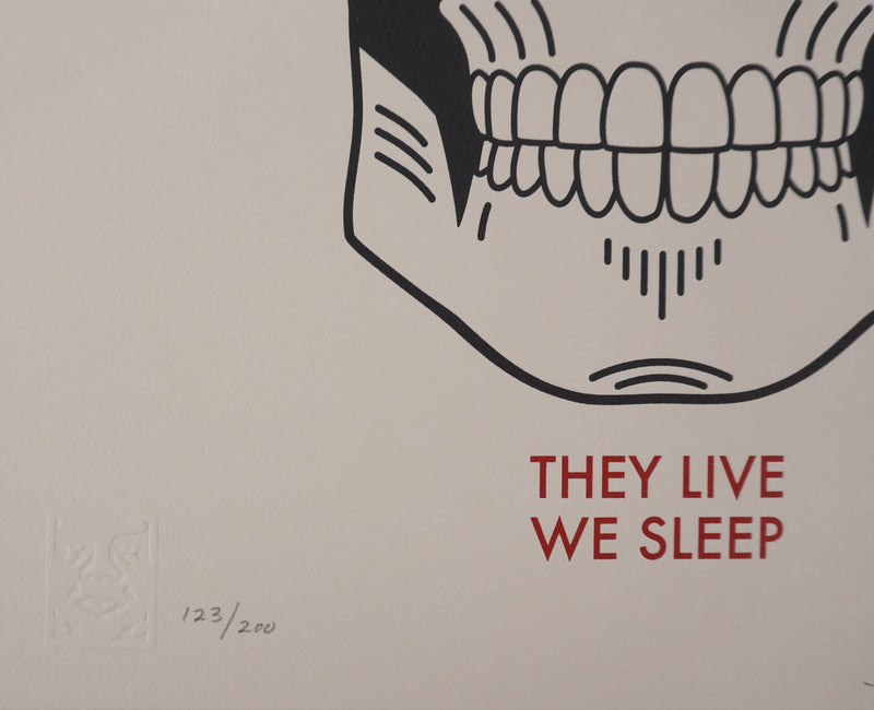 Shepard FAIREY : They Live We Sleep, Gravure originale signée