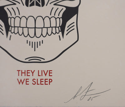 Shepard FAIREY : They Live We Sleep, Gravure originale signée