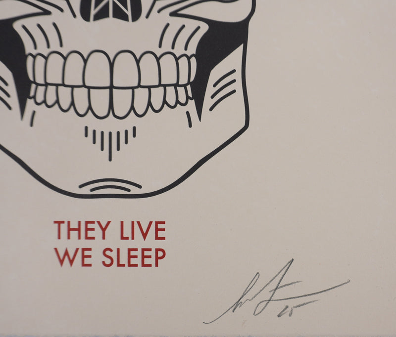 Shepard FAIREY : They Live We Sleep, Gravure originale signée