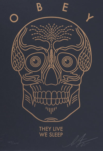 Shepard FAIREY : They Live We Sleep (Black), Gravure originale signée