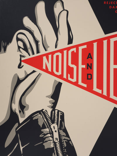 Shepard FAIREY (Obey) : Noise and Lies Red, Sérigraphie originale signée