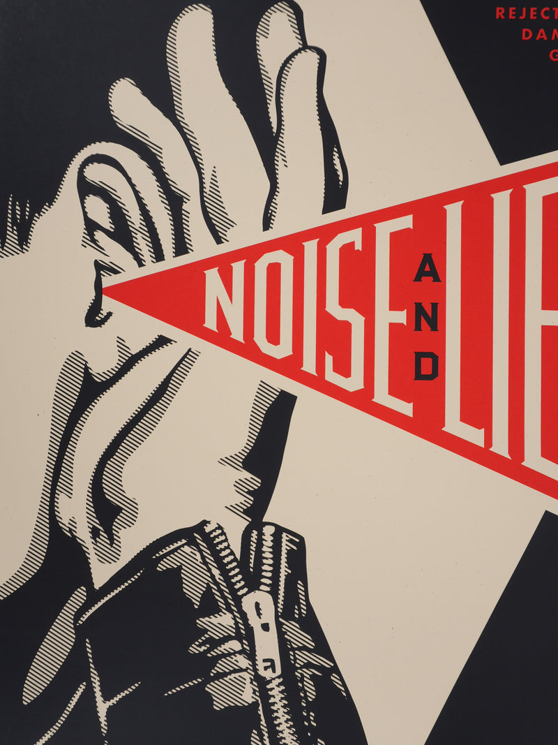 Shepard FAIREY (Obey) : Noise and Lies Red, Sérigraphie originale signée