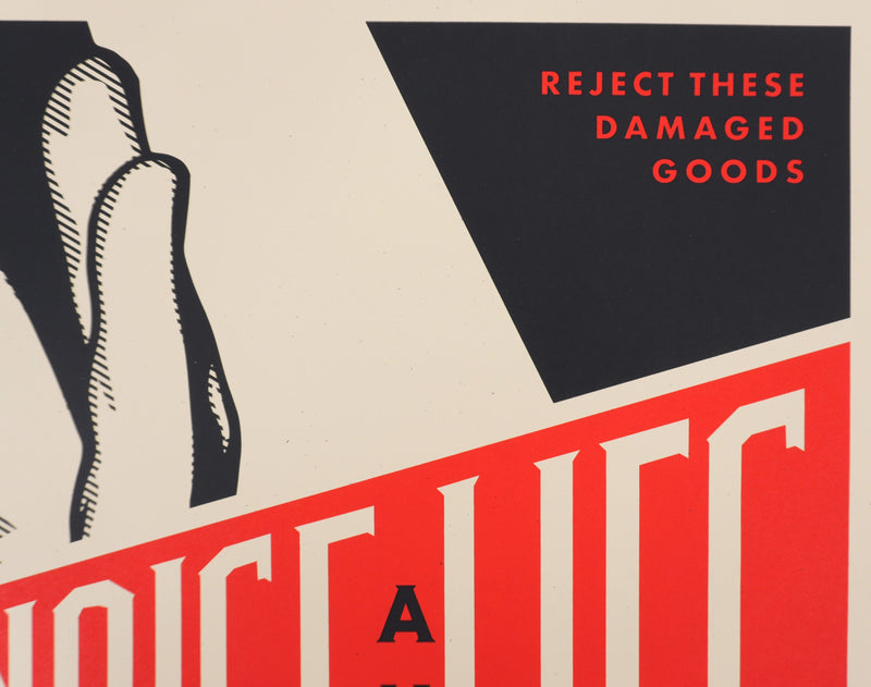 Shepard FAIREY (Obey) : Noise and Lies Red, Sérigraphie originale signée