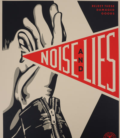 Shepard FAIREY (Obey) : Noise and Lies Red, Sérigraphie originale signée