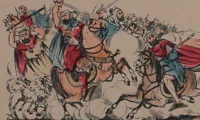 Imagerie d'Epinal : Les Spahis, Gravure originale
