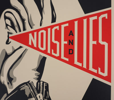 Shepard FAIREY (Obey) : Noise and Lies Red, Sérigraphie originale signée