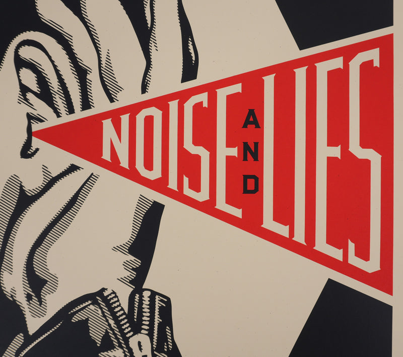 Shepard FAIREY (Obey) : Noise and Lies Red, Sérigraphie originale signée