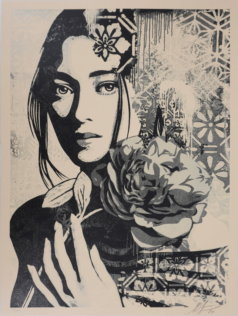 Shepard FAIREY (Obey) : Incarnation Silver, Sérigraphie originale signée