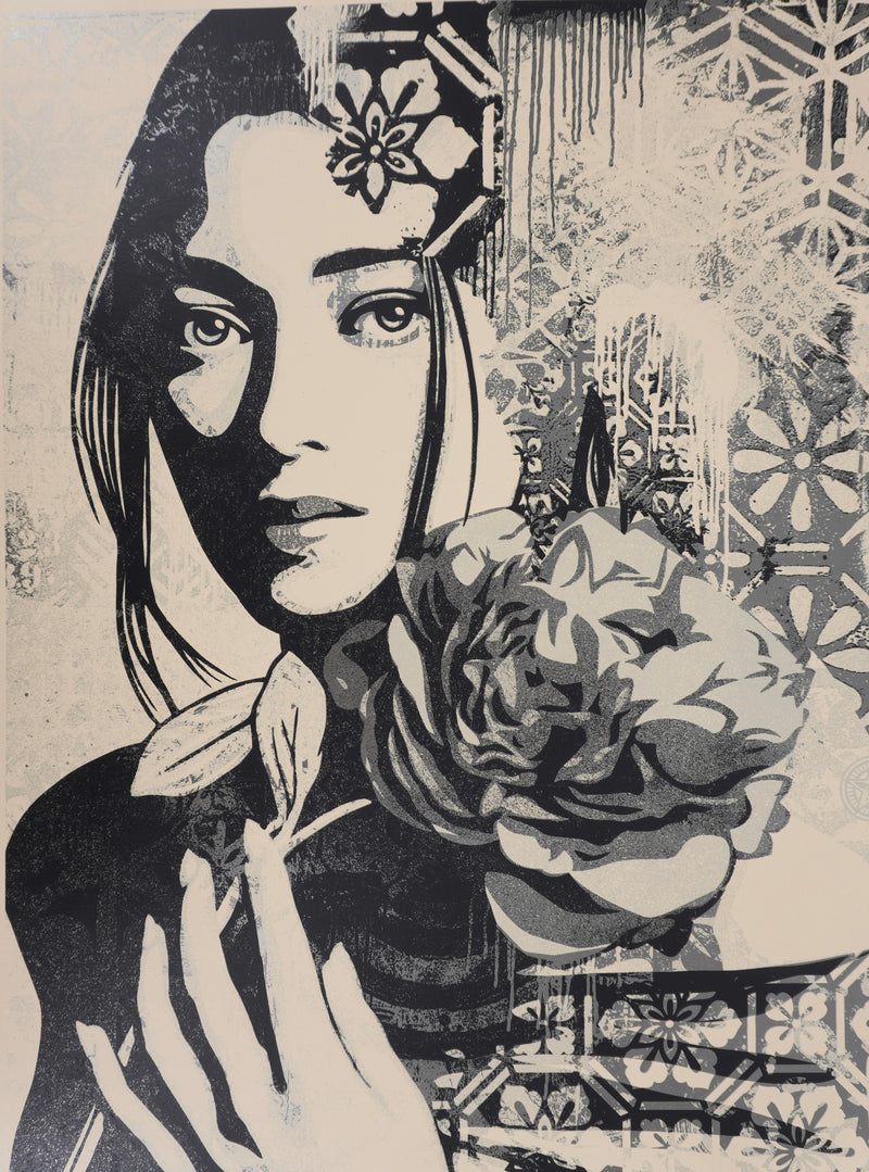 Shepard FAIREY (Obey) : Incarnation Silver, Sérigraphie originale signée