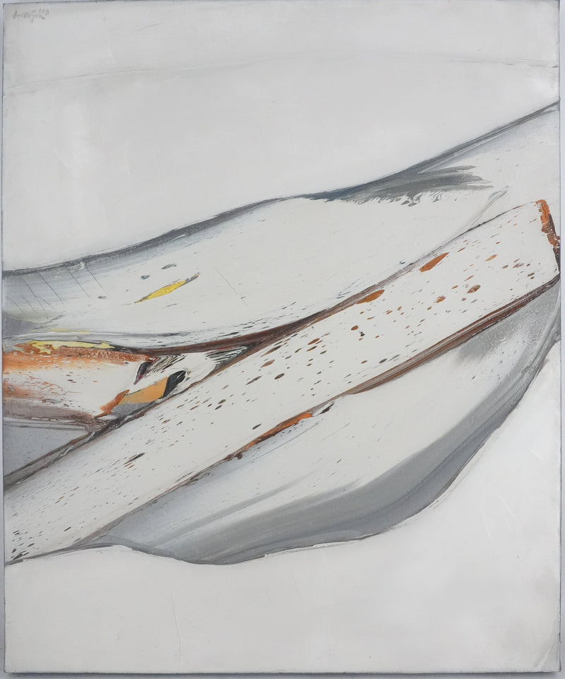 Jan MEIJER: Abstraktion in Schwarz und Rot, Öl auf Leinwand signiert