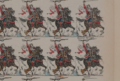 Imagerie d'Epinal : Les Spahis au galop, Gravure originale