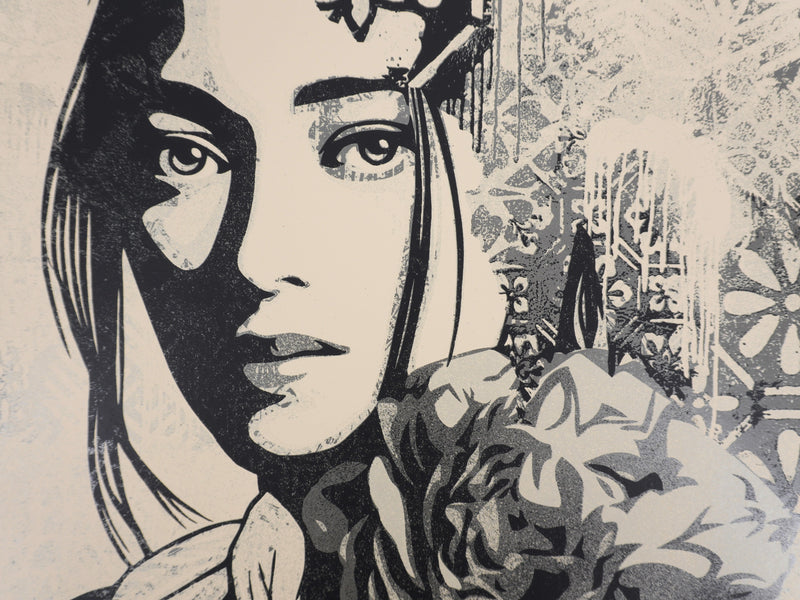 Shepard FAIREY (Obey) : Incarnation Silver, Sérigraphie originale signée