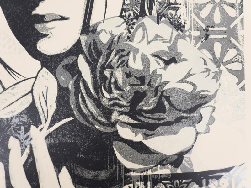 Shepard FAIREY (Obey) : Incarnation Silver, Sérigraphie originale signée