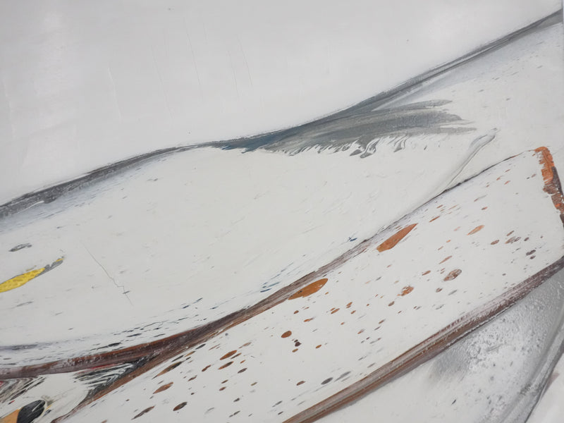 Jan MEIJER: Abstraktion in Schwarz und Rot, Öl auf Leinwand signiert