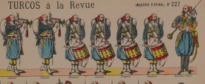 Imagerie d'Epinal : Les Turcos au repos, Gravure originale